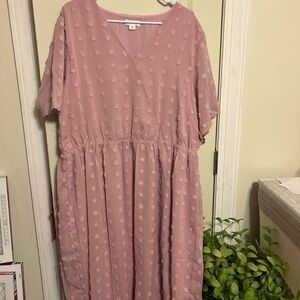 Chic Soul Pink Textured Dress